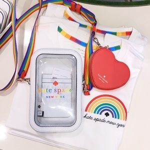 Kate Spade rainbow north south phone crossbody bag